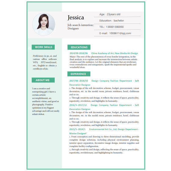 Fresh & Minimal English Resume Universal Template